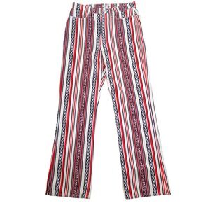 RE/DONE Flag High Rise Flare Star Stripe Pants Red White Blue 70s Jeans Retro 28